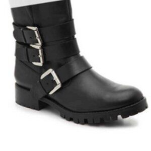 Steve Madden Ming Moto Combat Boots Booties